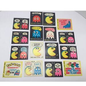 1980 PAC-MAN Sticker Lot of 14